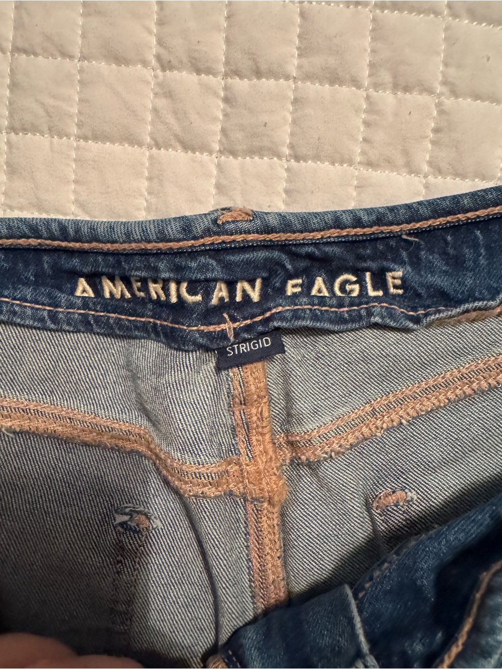 American Eagle Wide-Leg High-Rise Blue Jeans - Picture 3 of 5